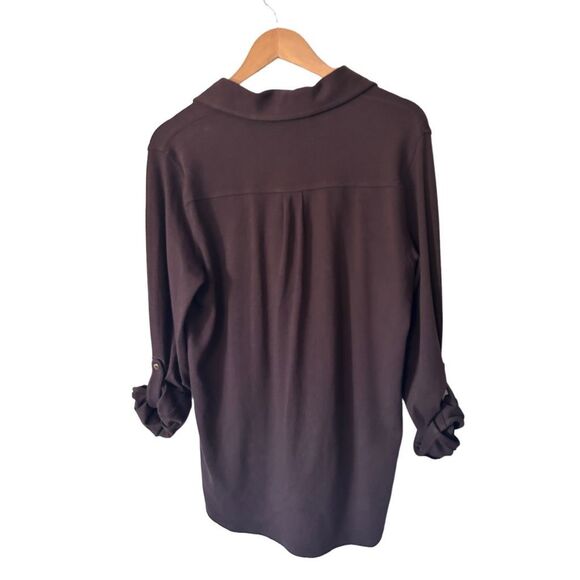 Lauren Ralph Lauren Chest Pocket Roll Tab Sleeve Button Down Shirt Purple Small - Picture 4 of 9